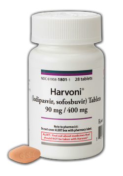 harvoni bottle and pill